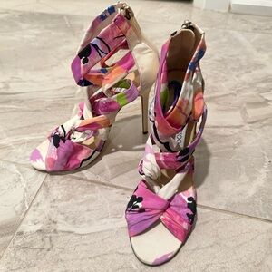 Jimmy Choo Floral Wrap Heels